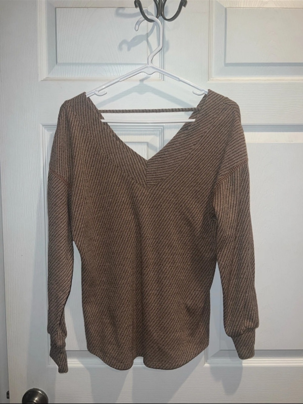 Maurices Brown V-Neck Knit Sweater